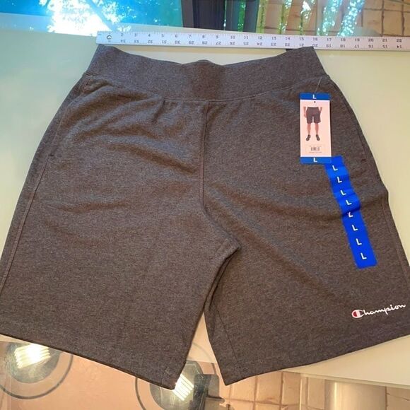 Champion NWT shorts grey large knitted draw string - Picture 1 of 9